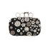 Embellished Four Rings Box Clutch, back view